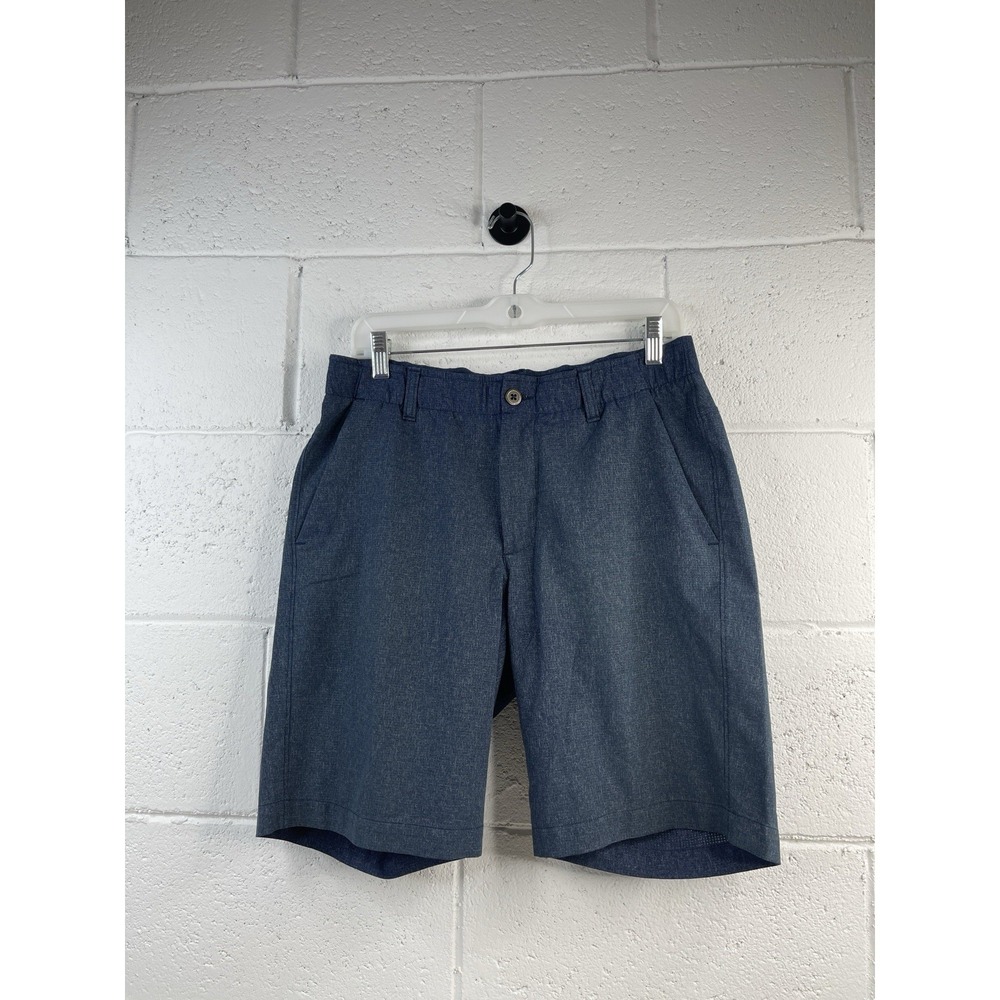 Under Armour Loose Heatgear Shorts Blue Men 32 Casual Golf Elastic Waist Stretch